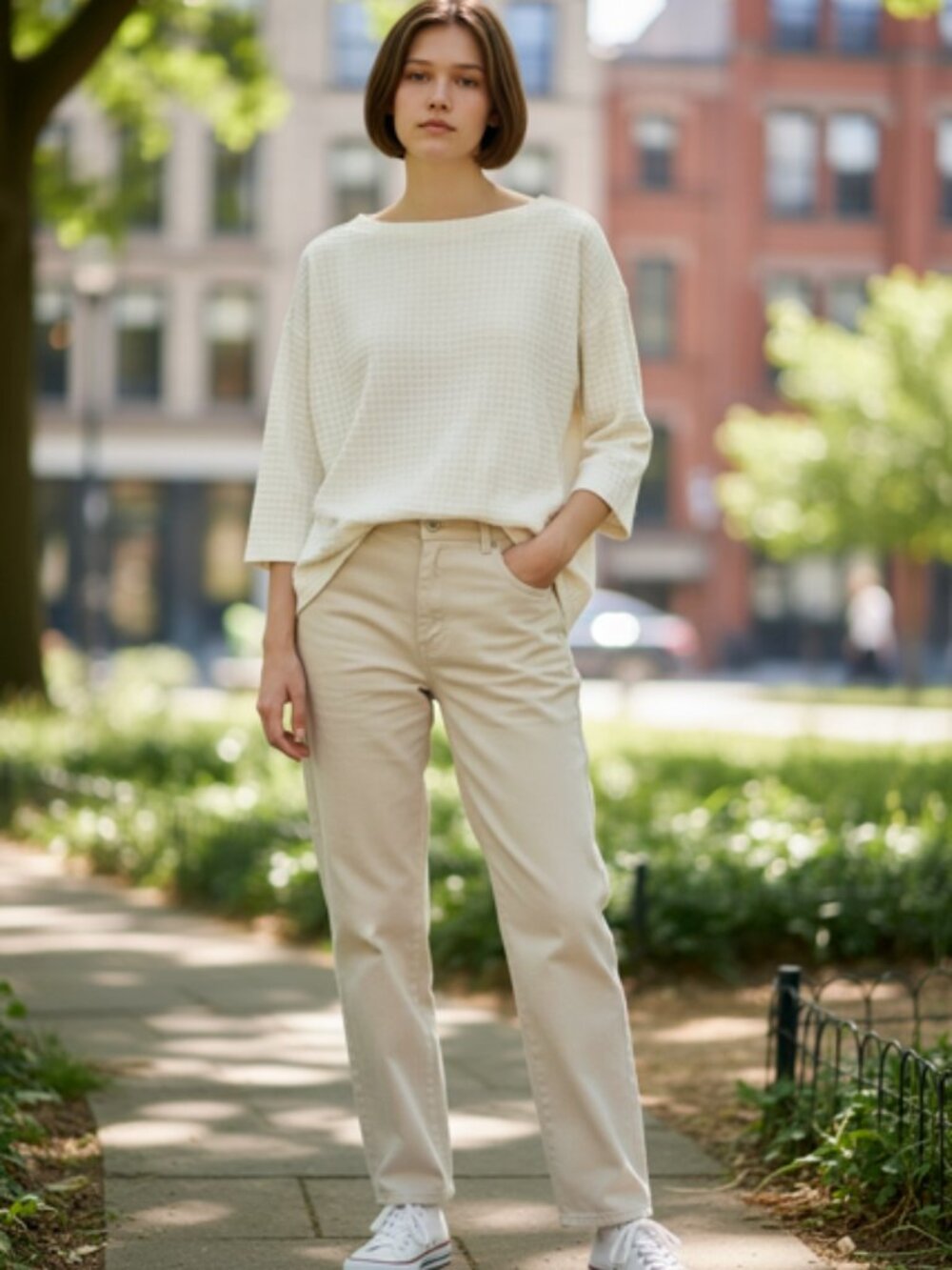 J.Jill Wearever Waffle Tee